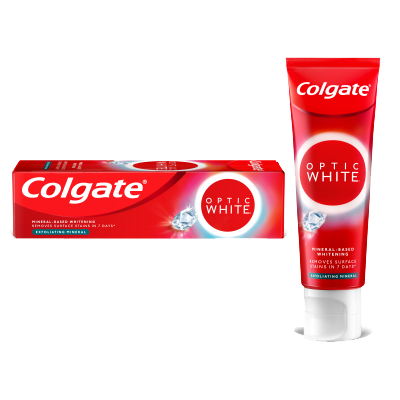 Colgate Optic White Dazzle Plus Ubat Gigi Pemutih Mineral