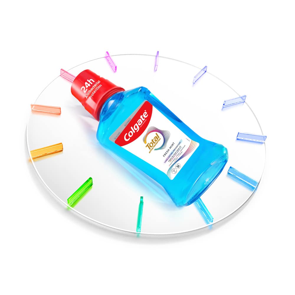 Colgate Total Fresh Mint Mouthwash pada jam