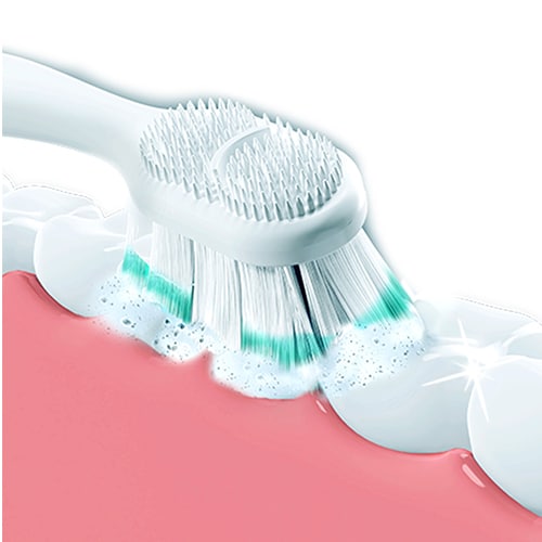 Berus gigi berbuih semasa menggosok gigi