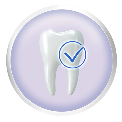 Gigi dengan tanda semak