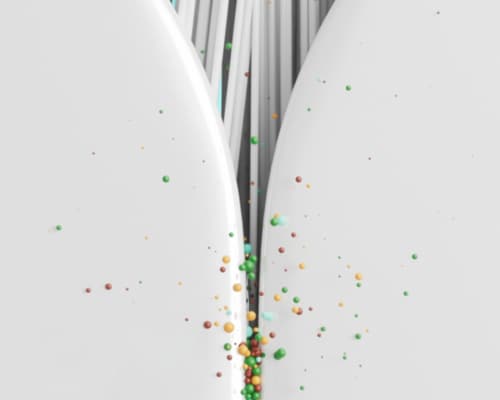 Kepala berus gigi dengan bulu berus hujung emas