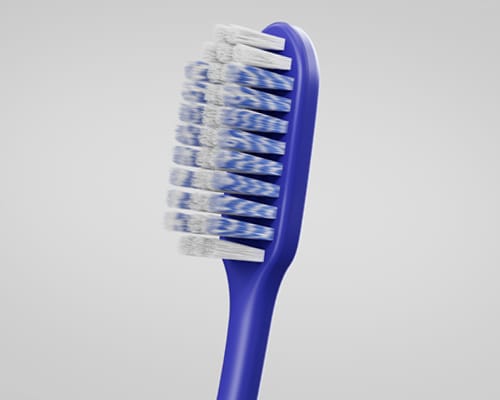 Kepala berus gigi dengan bulu berus berbentuk U